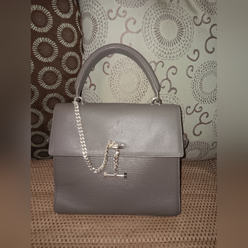 Luana leather top handle bag